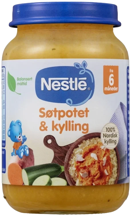 Søtpotet & Kylling 6m 190g