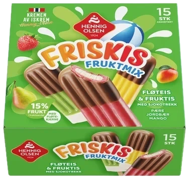 Friskis Fruktmix 15stk Fløteis og Fruktis