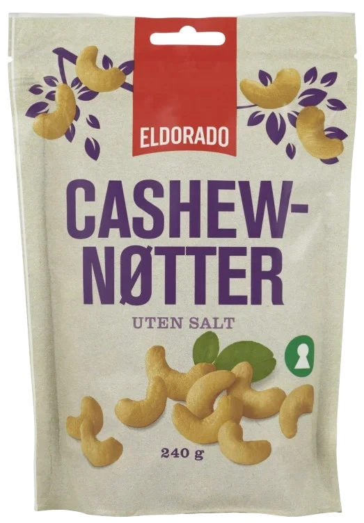 Cashewnøtter 240g Tørristet Naturell Eldorado