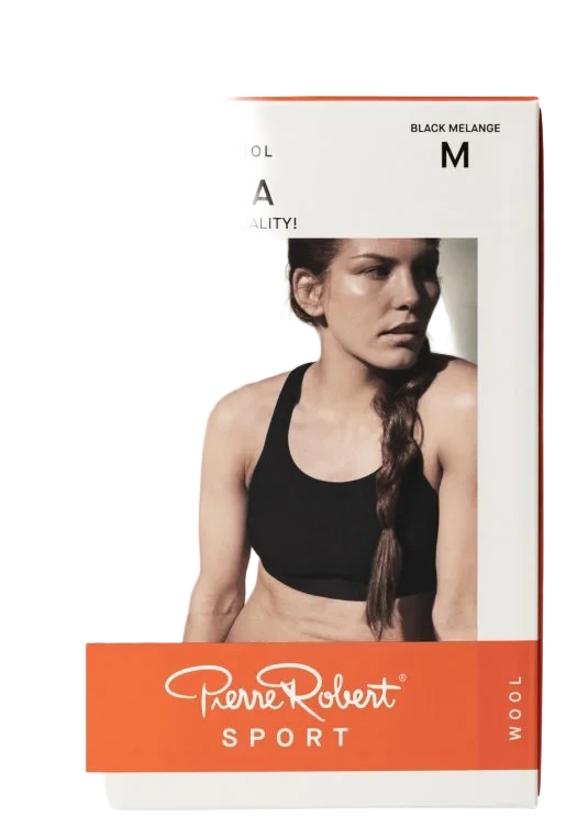 Sport Wool Bra Black Melange l