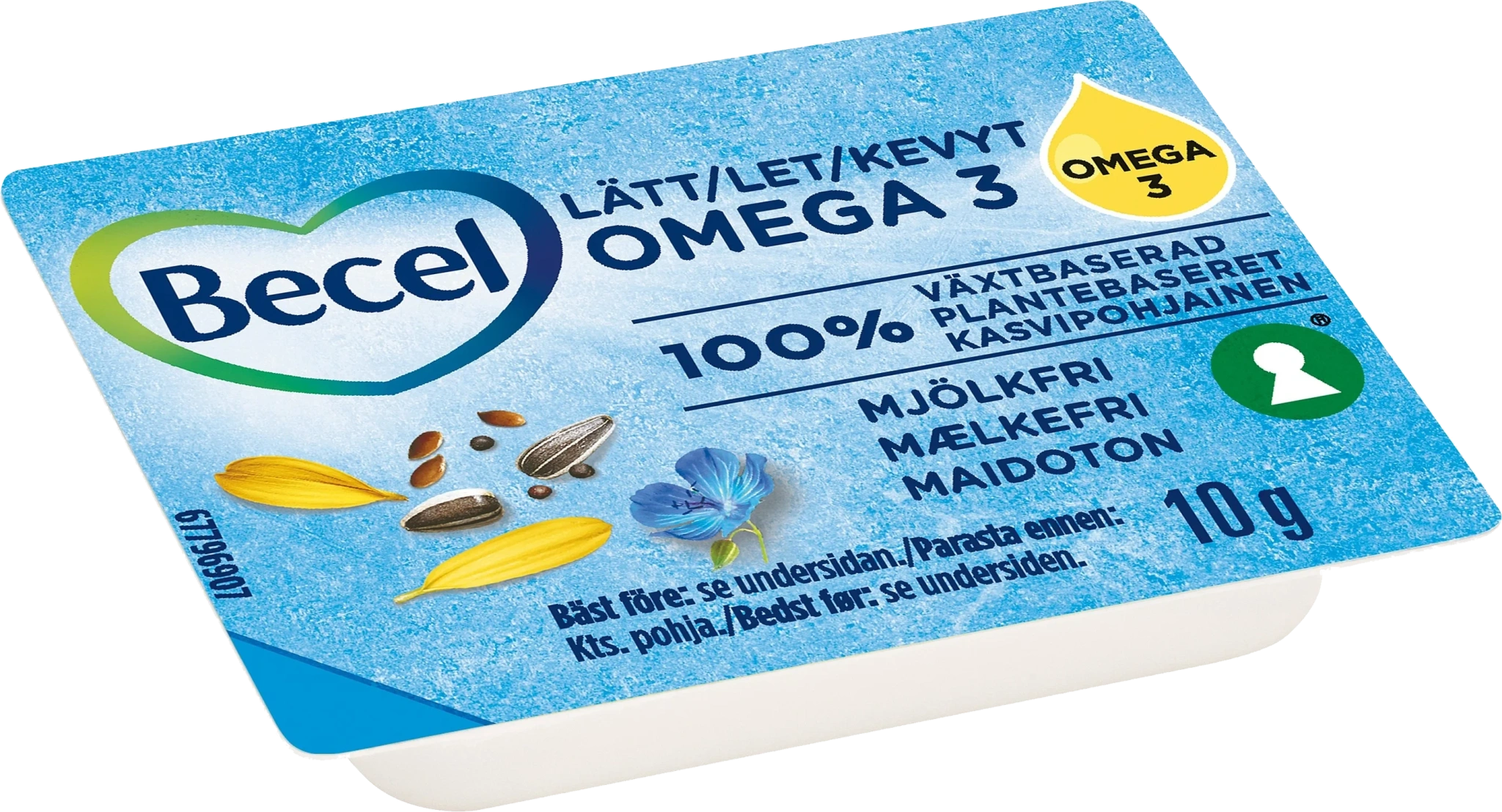 Becel Omega 3 lättmargarin, portion