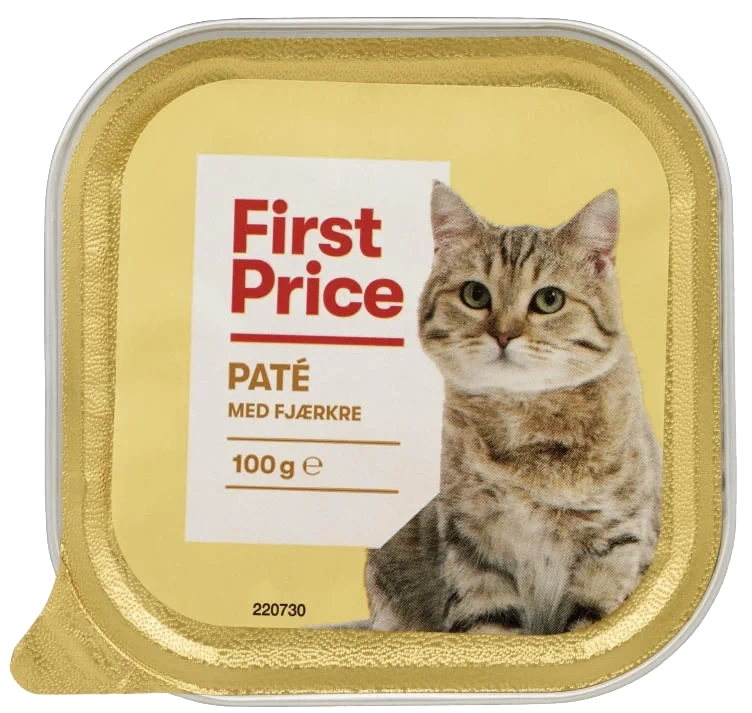 Våtfor til Katt Pate m/fjærkre 100g First Price