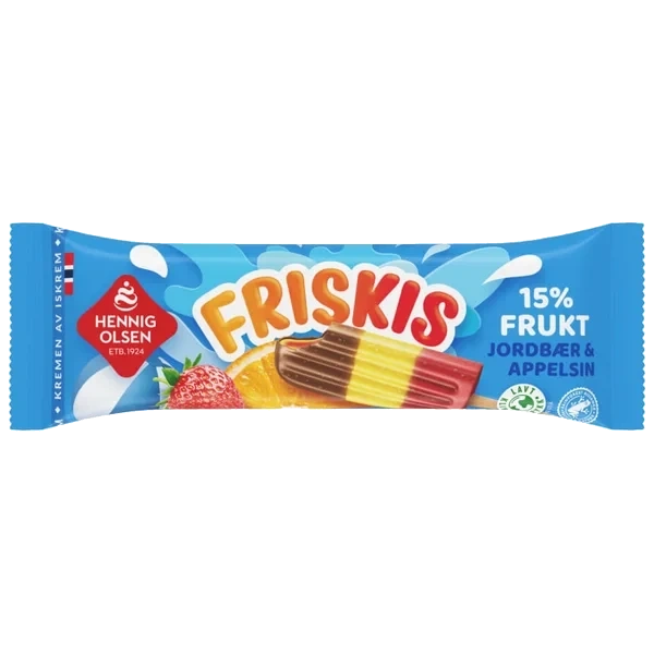 Friskis Jordbær&appelsin 90ml Hennig-o 42stk