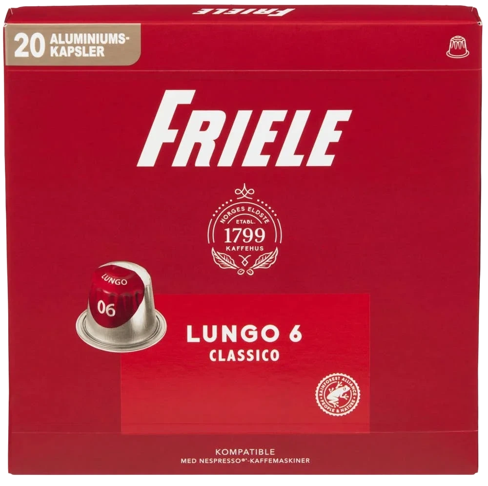 Lungo 6 Kapsler, 20 stk