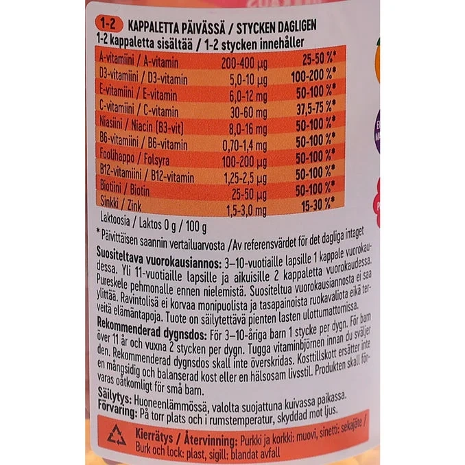 Vida Gummies Multivitamin Bär & Apelsin