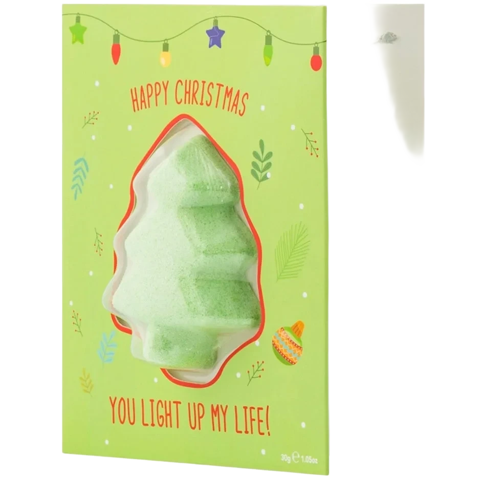 BubbleT Christmas Tree Fizzer Card