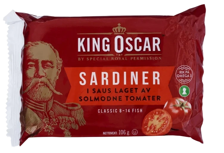 Sardiner i Tomat 106g King Oscar
