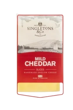 Engelsk Cheddar Mild Skivet 100g Singletons