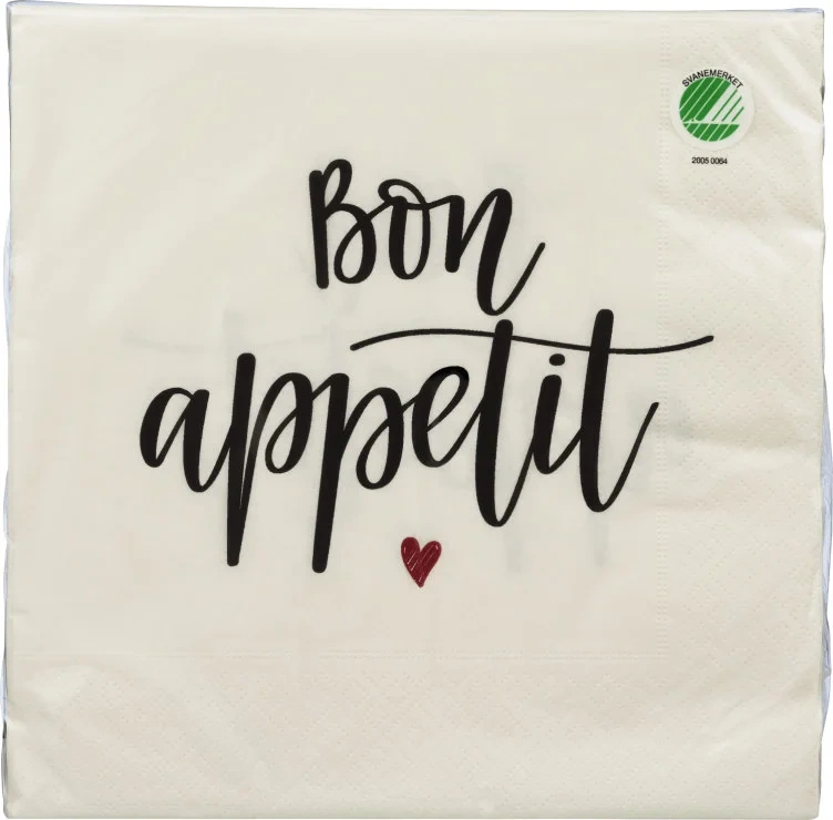 Serviett Middag Bon Appetit 20stk Unik