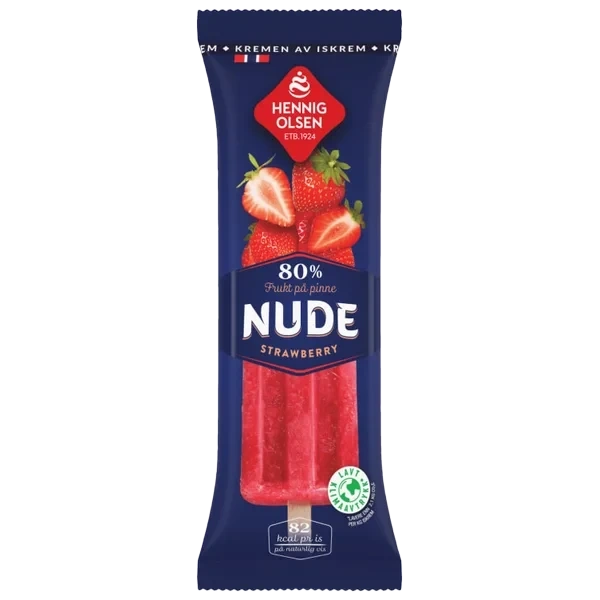 Nude Strawberry 80% Frukt 80ml Hennig-Olsen