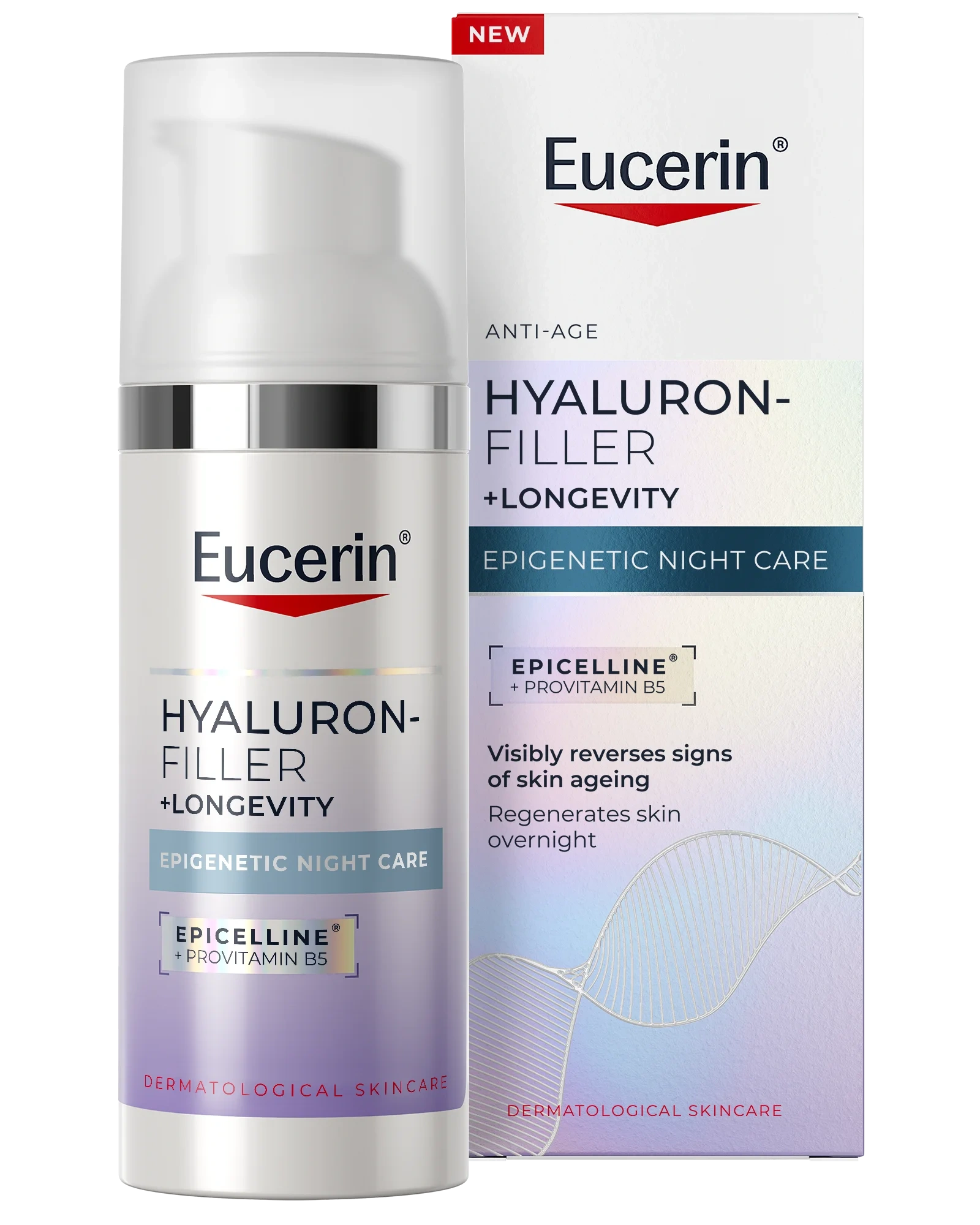 Eucerin Hyaluron Filler + Longevity Epigenetic Night Care nattkrem 50 ml