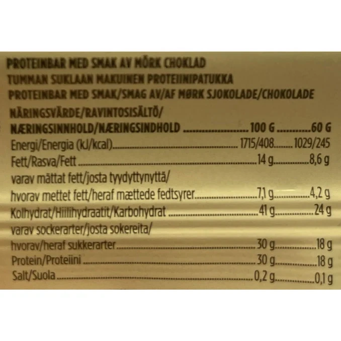 GAINOMAX Proteinbar Mörk Choklad