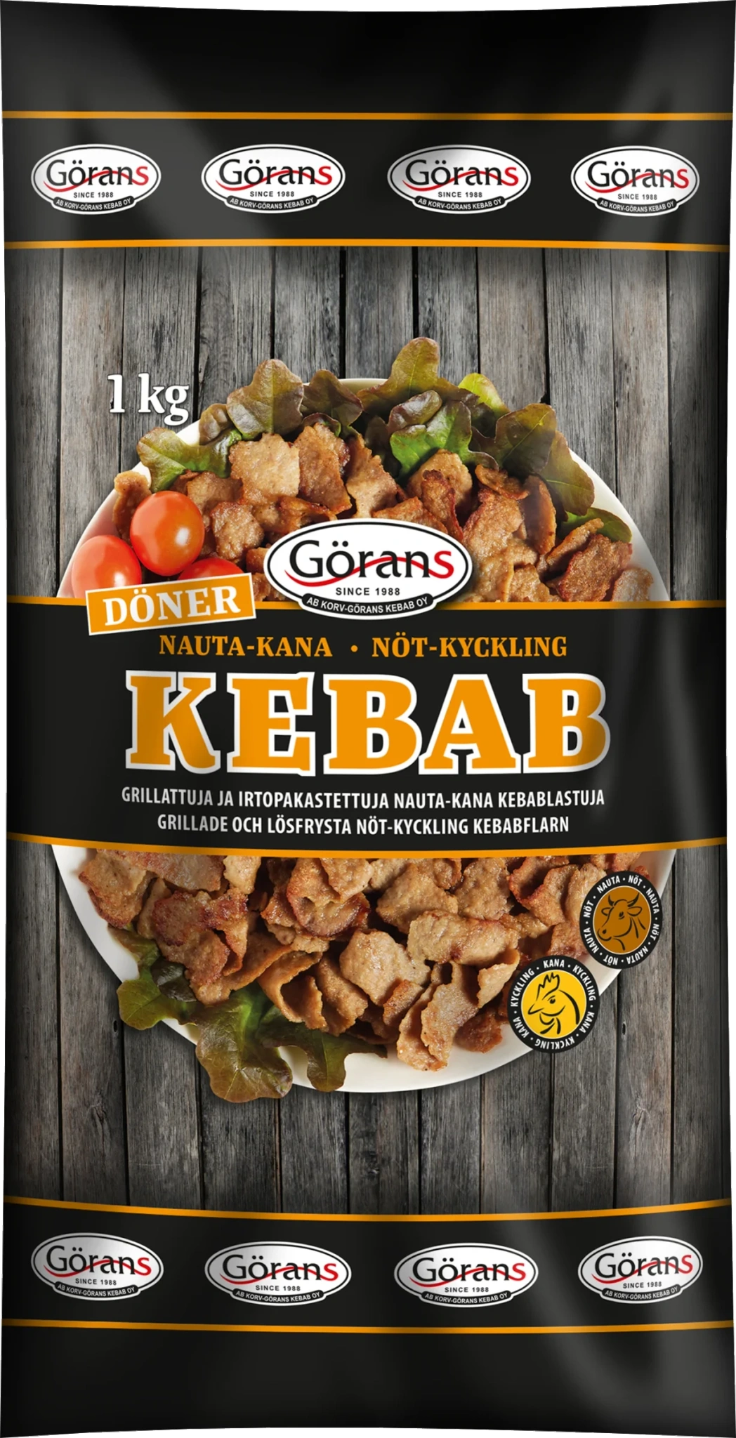 Nöt-kyckling kebab