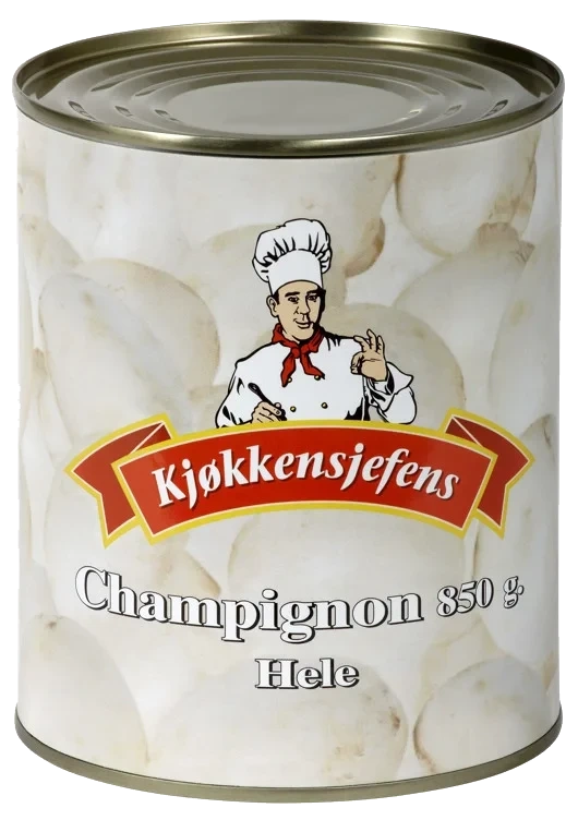 Champignon Hele 800g Kjøkkensjefens