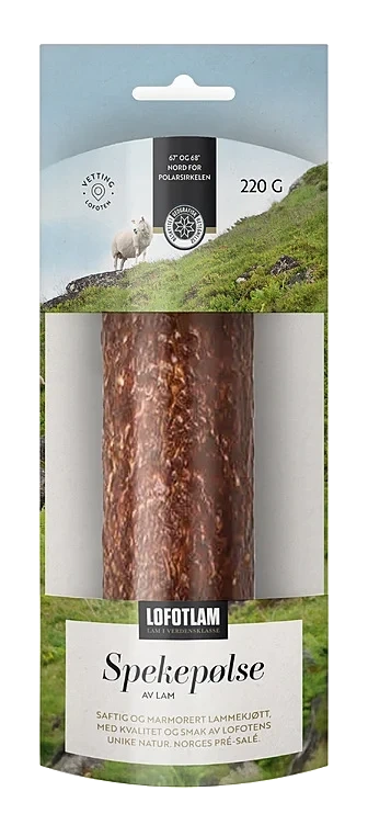 Lofotlam spekepølse  220g