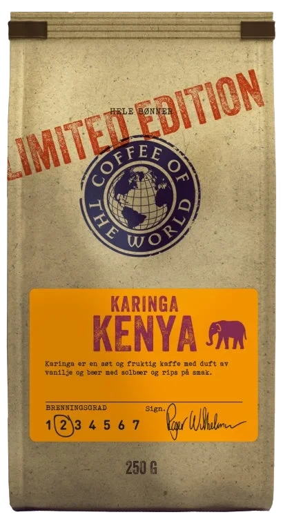 Karinga Kenya Hele Bønner 250g Cotw