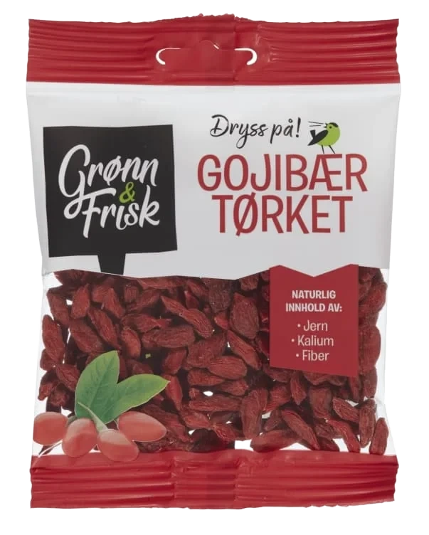 Gojibær Tørket Økologisk 40g Grønn&Frisk