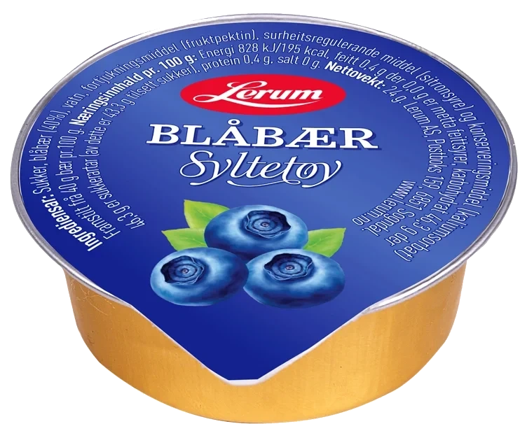 Blåbærsyltetøy 100/24g Lerum