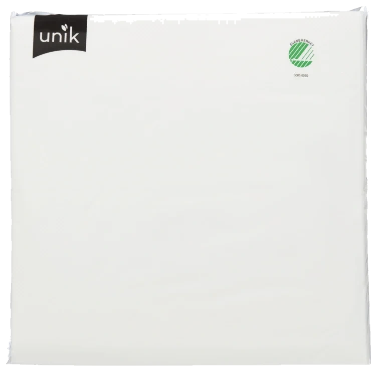 Serviett Hvit 100stk Unik