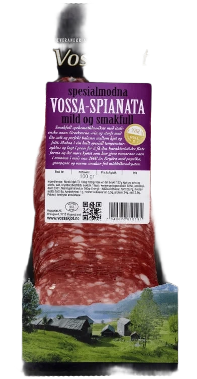 Vossa Spianata 100g Vossakjøt