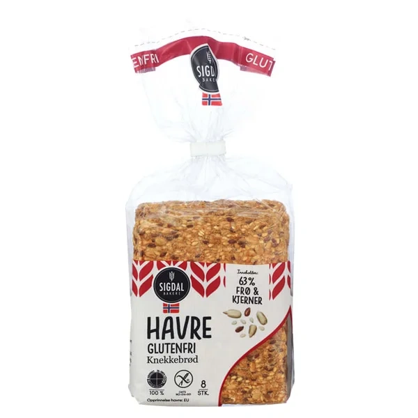 Glutenfri Knekkebrød Havre 190g