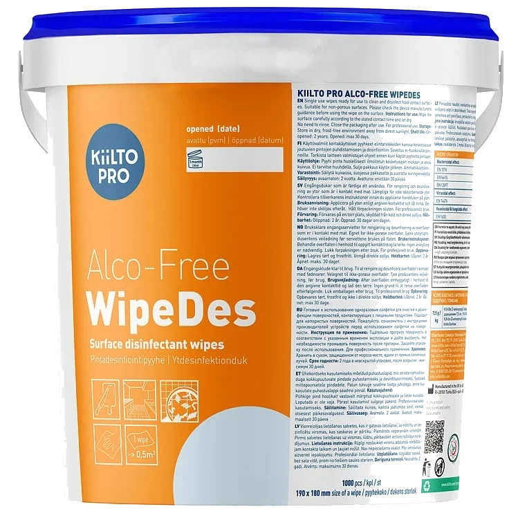 Alco-free wipedes  1000stk