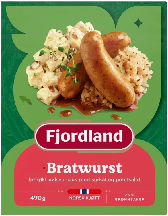 Bratwurst m/Surkål&Potetsalat 490g