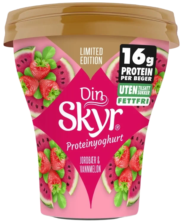 Din Skyr Jordbær&Vannmelon 160g Q