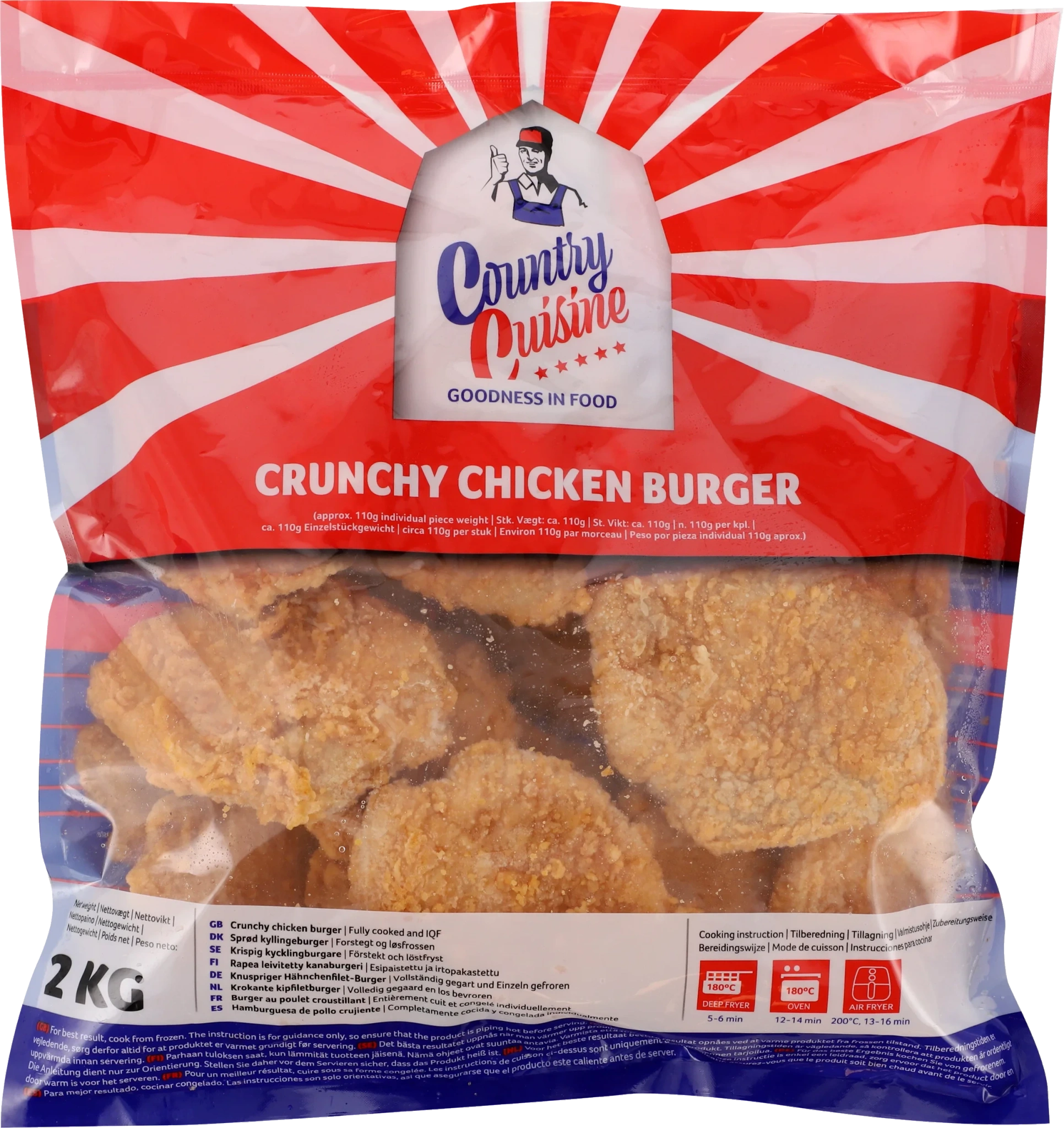 Crunchy chicken burger