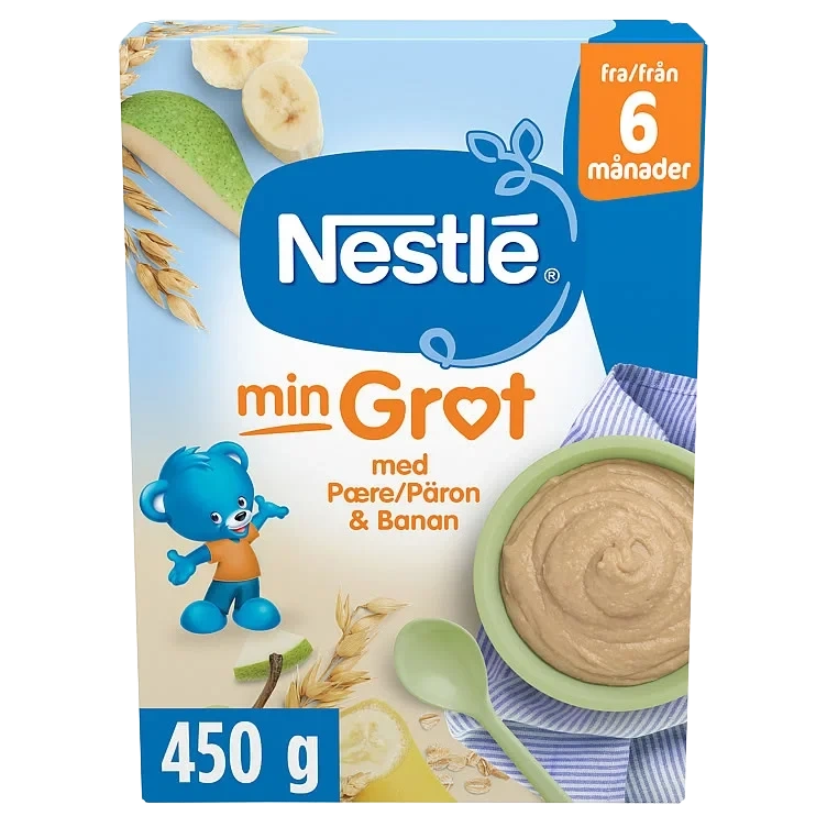 Min Grøt Pære&Banan 6m 450g Nestle