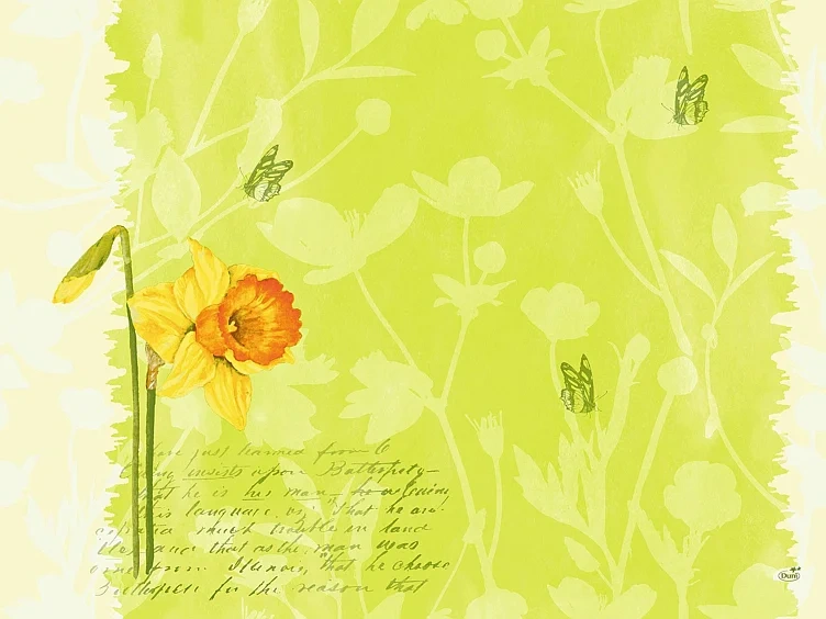 Bordbrikke d-cel spring flowers   100stk