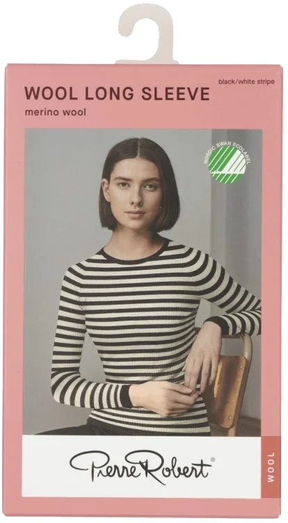 Wool Long Sleeve Women Stripe M/L Pierre-Robert