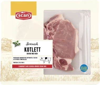 Fläskkotlett m ben