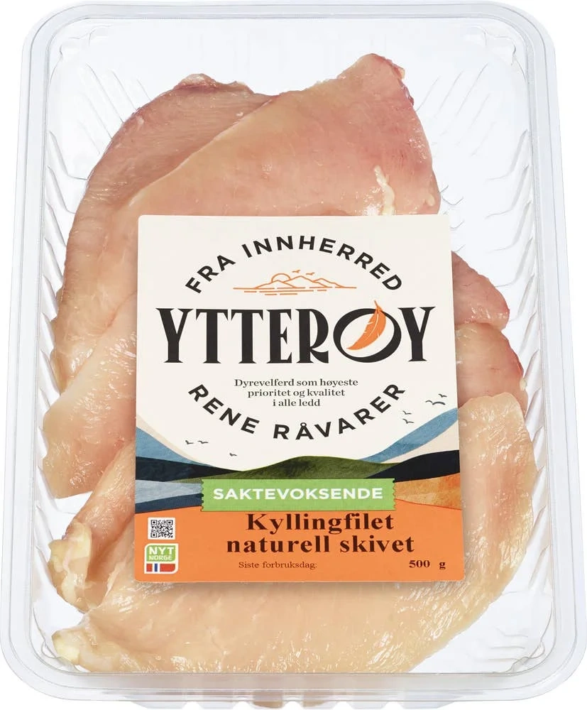 YTTERØY Kyllingfilet Skivet Naturell
