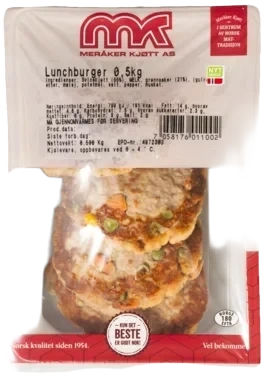 Lunchburger 500g Meråker Kjøtt