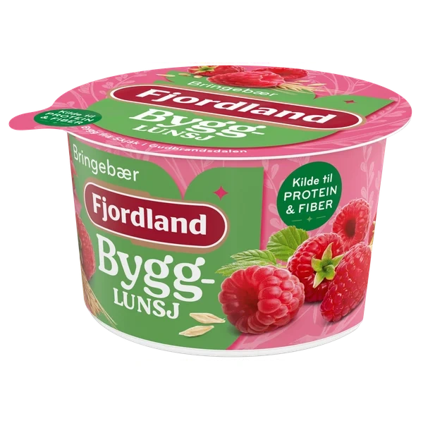Bygglunsj Bringebær 150g Fjordland