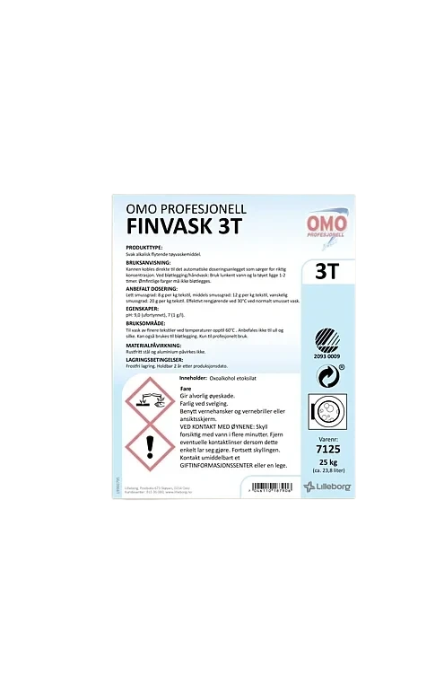 Omo profesjonell finvask 3t kanne 25kg