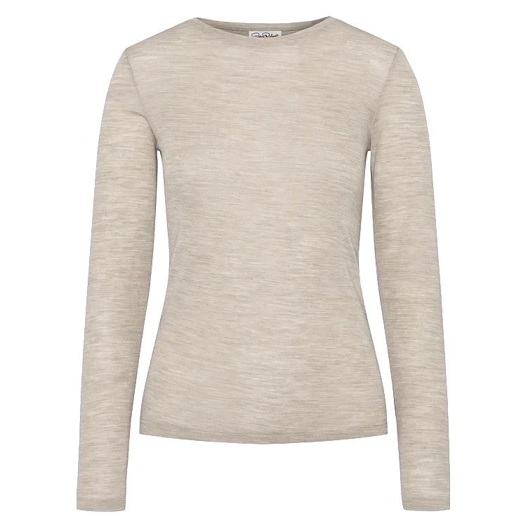 Wool Long Sleeve Stone Beige Xl Pierre Robert