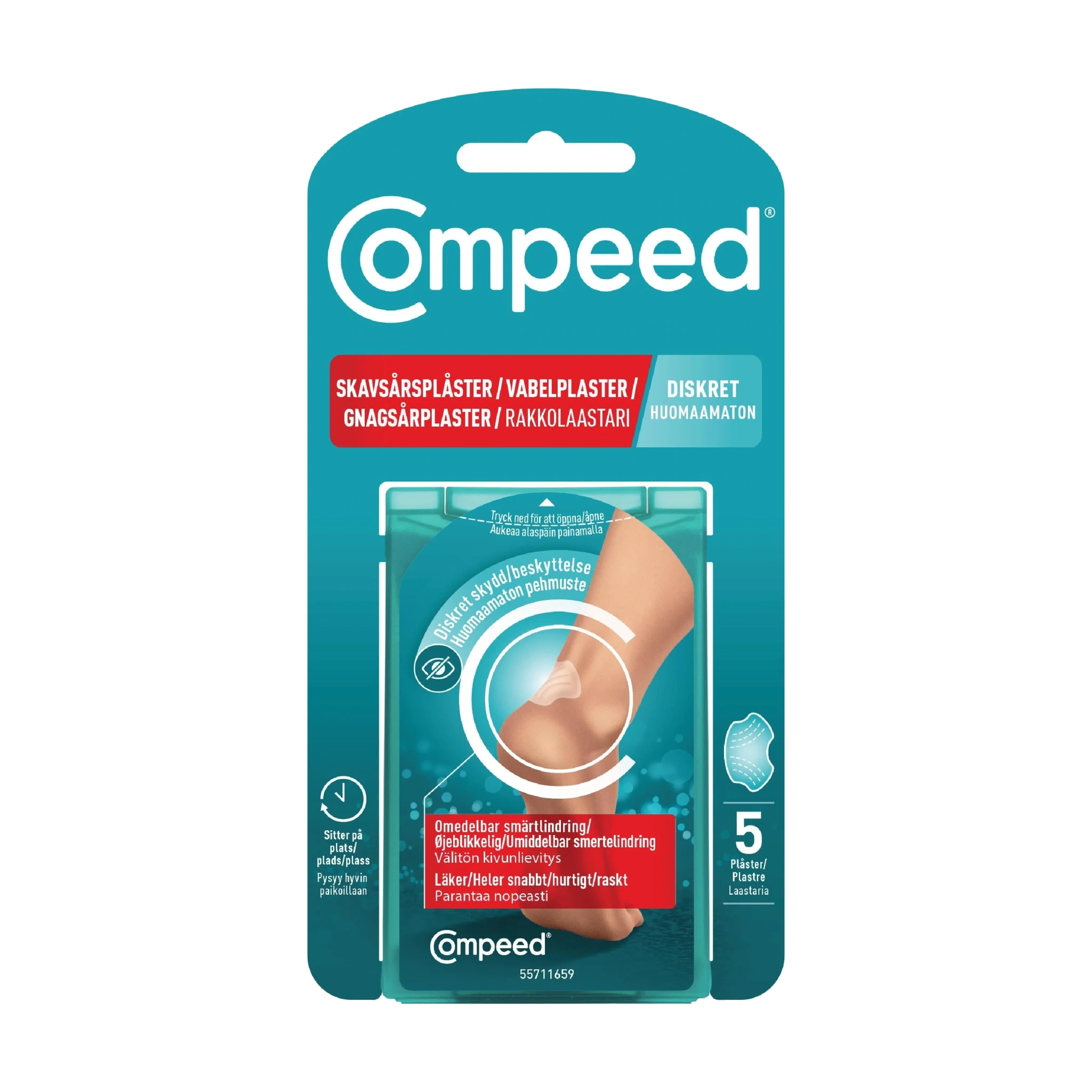 Compeed Gnagsårplaster Discreet, 5 stk.