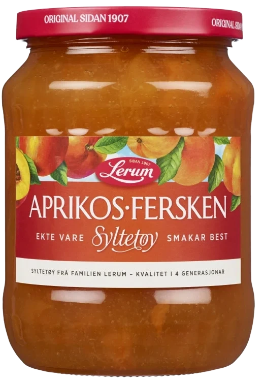 Aprikos-ferskensyltetøy 820g Lerum