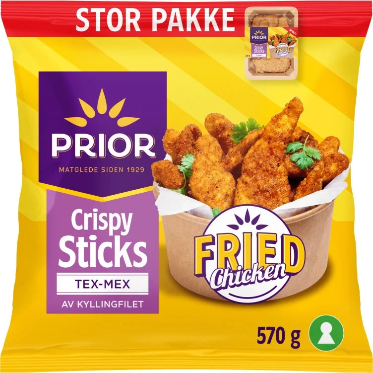 Crispy Chicken Sticks 570g Prior