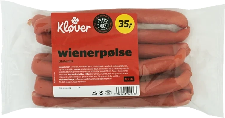 WIENERPØLSE 400 g Kløver
