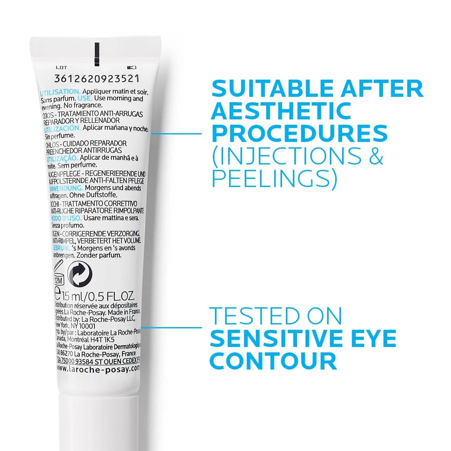 La Roche-Posay Hyalu B5 Eyes Øyekrem, 15 ml