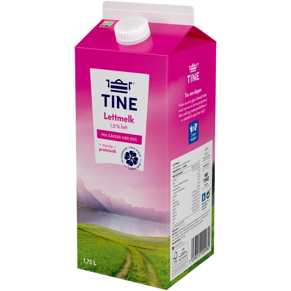 Tine Lettmelk 1% 1,75l​