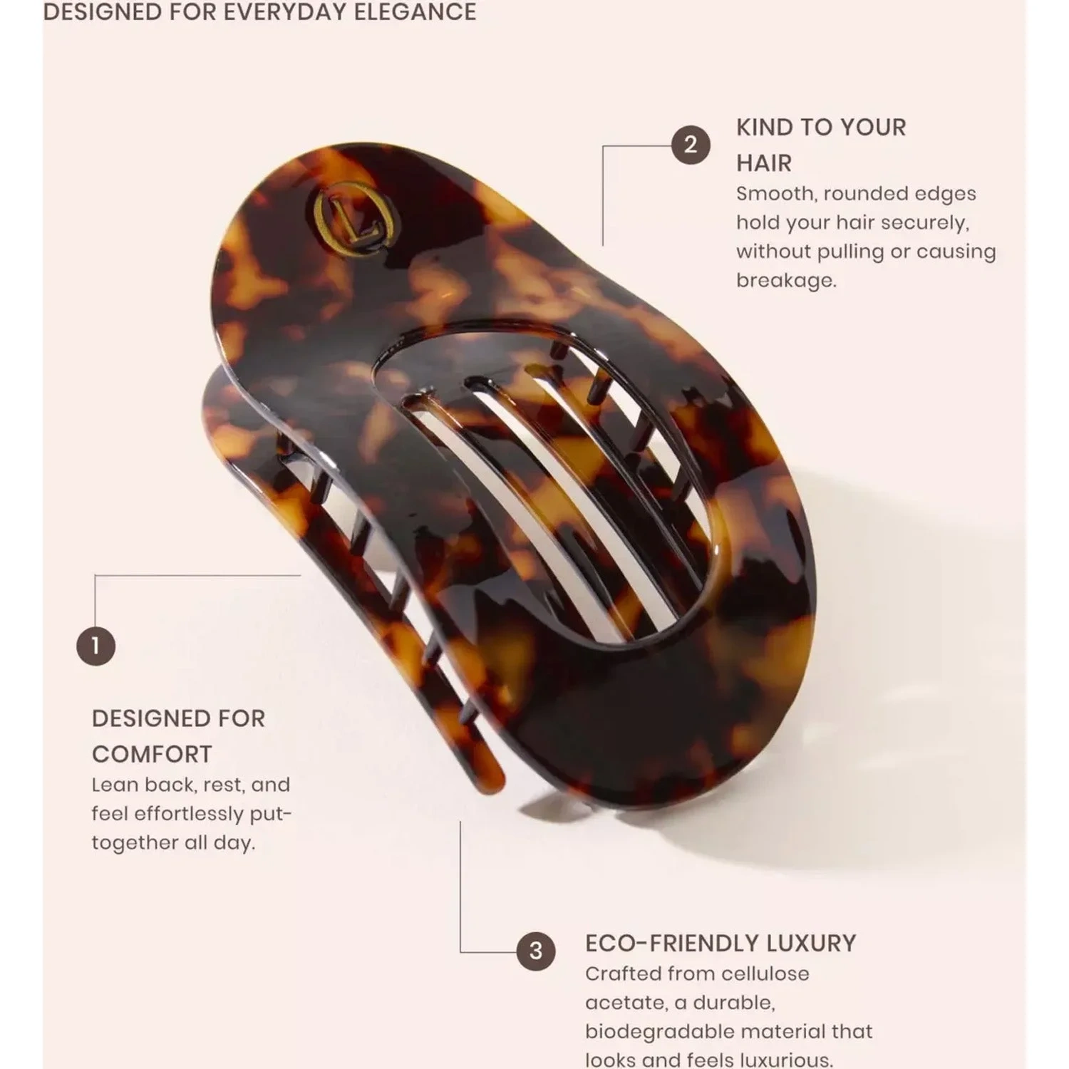 Lenoites Eco-Friendly Flat Hair Clip