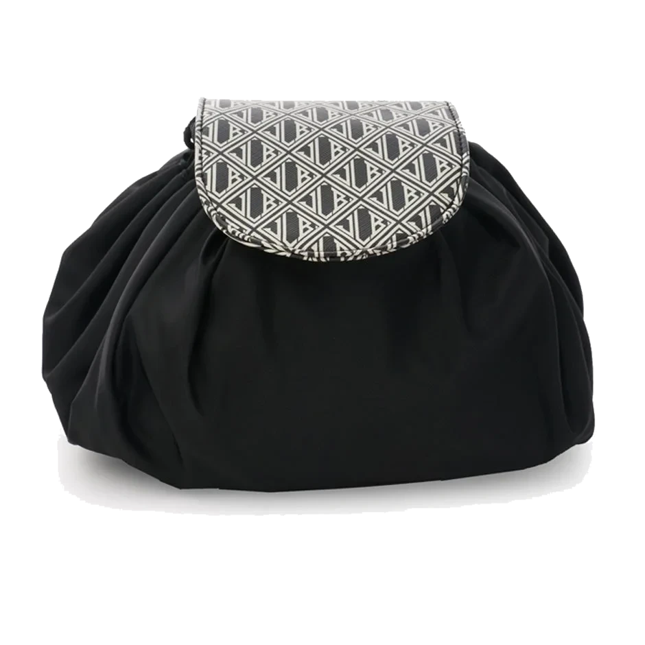 Ceannis JLB Round Drawstring Bag M Black-White