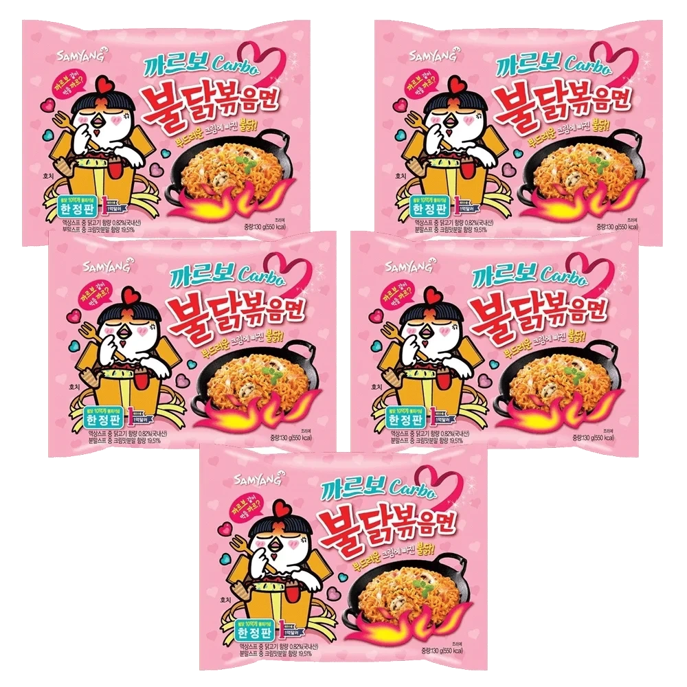 Buldak hot chicken carbonara (melkefri)  5x130g