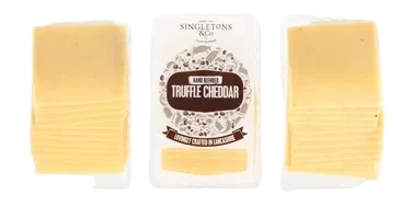 Cheddar Skivet m/Trøffel 1kg Singletons
