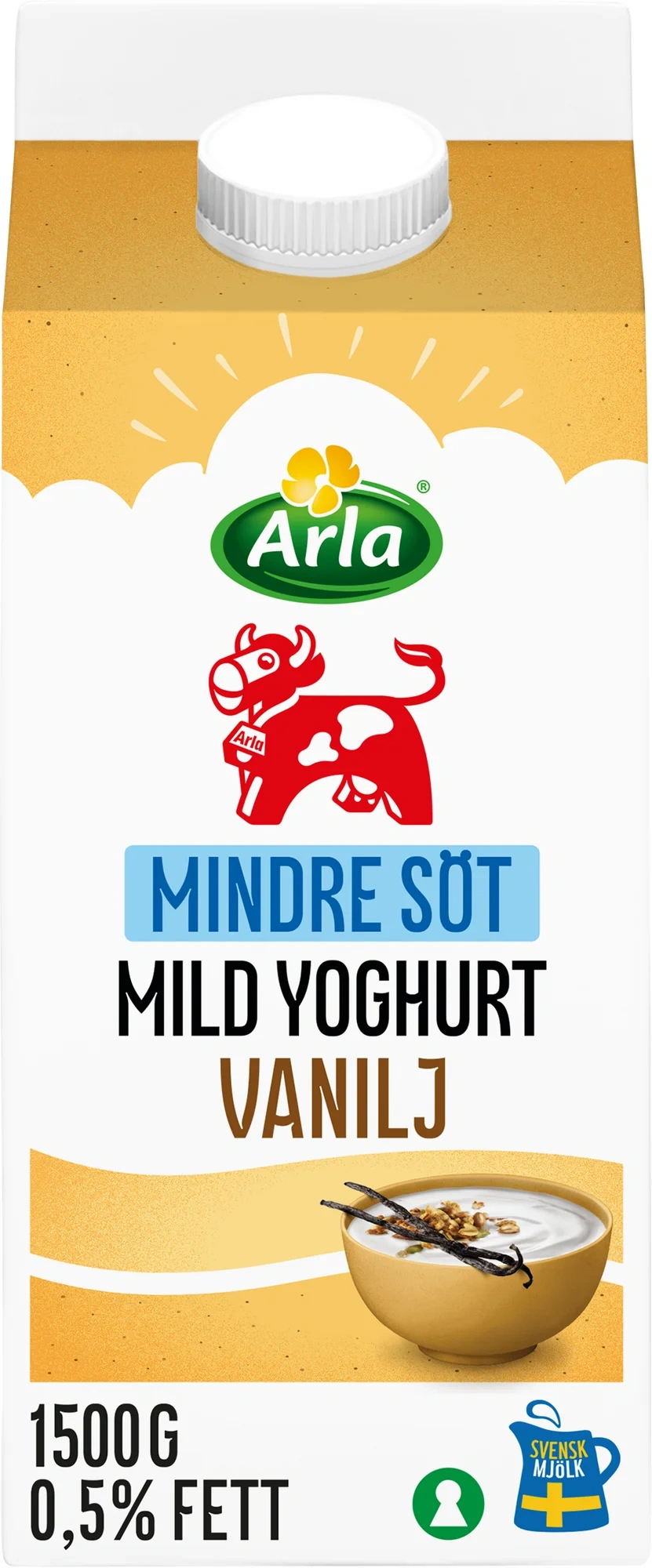 Mild yoghurt vanilj lättsockrad 1.5%