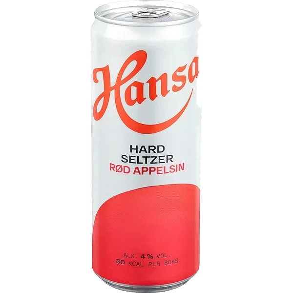 Hansa Hard Seltzer Rød Appelsin 0,33l boks